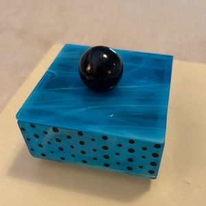 Glass Art Box with Feet & Mirror